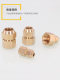 All copper inner wire flaring direct to the English metric inner wire flaring copper nano horn 20*1.5 pressure gauge joint