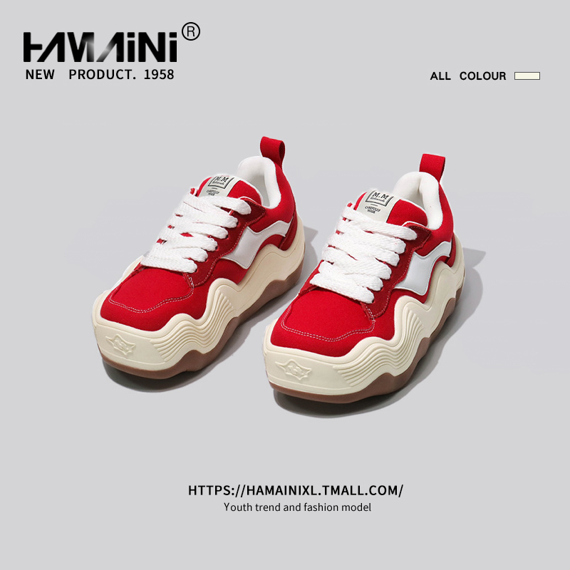 HAMAINI WANG HEDI THE SAME BREAD SHOES WOMENS 2025 SPRING NEW WAVE SHOES PLATFORM CASUAL SHOES