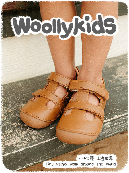 woollykids小羊沃利澳洲真皮皮可凉鞋男女童夏款零跟差魔术贴童鞋 — 2