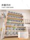 Hole-high kitchen storage rack dining side floor-standing multi-layer microwave oven feeding table multi-function storage cabinet