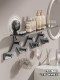 Gun grey suction cup door rear hook hanger bedroom hole-free mark-free door back storage storage clothes rack