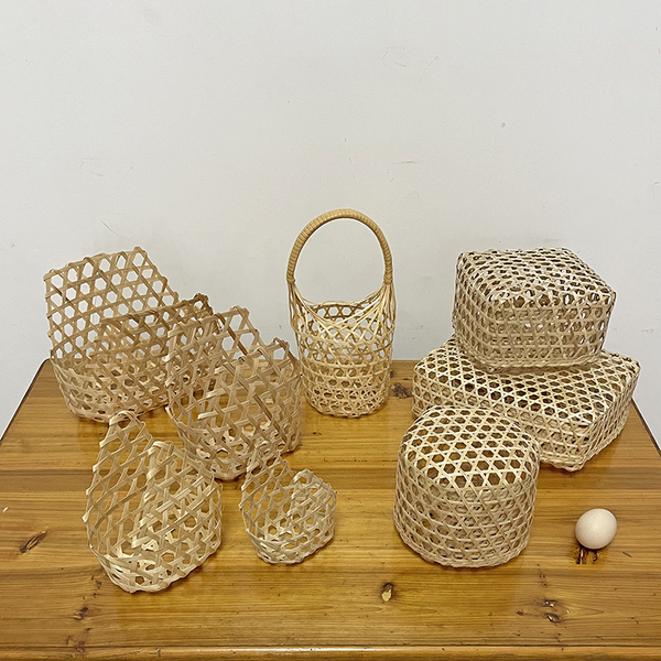 中秋竹编篮筐古风非遗纯手工精品编织月饼土特产节日水果包装礼盒