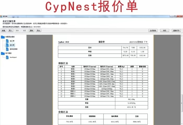 CYPNEST 소프트웨어 플레이트 중첩 프로그래밍 소프트웨어 BAICHU 시스템 CYPCUT 조판 프로그래밍 평면 소프트웨어