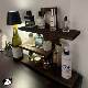 Skin care products cosmetic storage rack perfume display rack desktop solid wood retro storage rack
