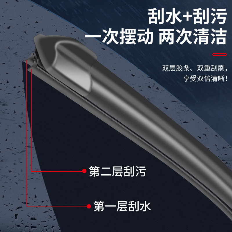 WULING QINGKONG AIREV 와이퍼 더블 스트립 신 에너지 자동차 AIREV 뼈없는 특수 자동 와이퍼 블레이드 4S
