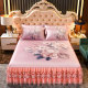 Ice silk mat three-piece set sheets washable 1.8ym bed air conditioning mat summer 1.5m bed sheet set foldable