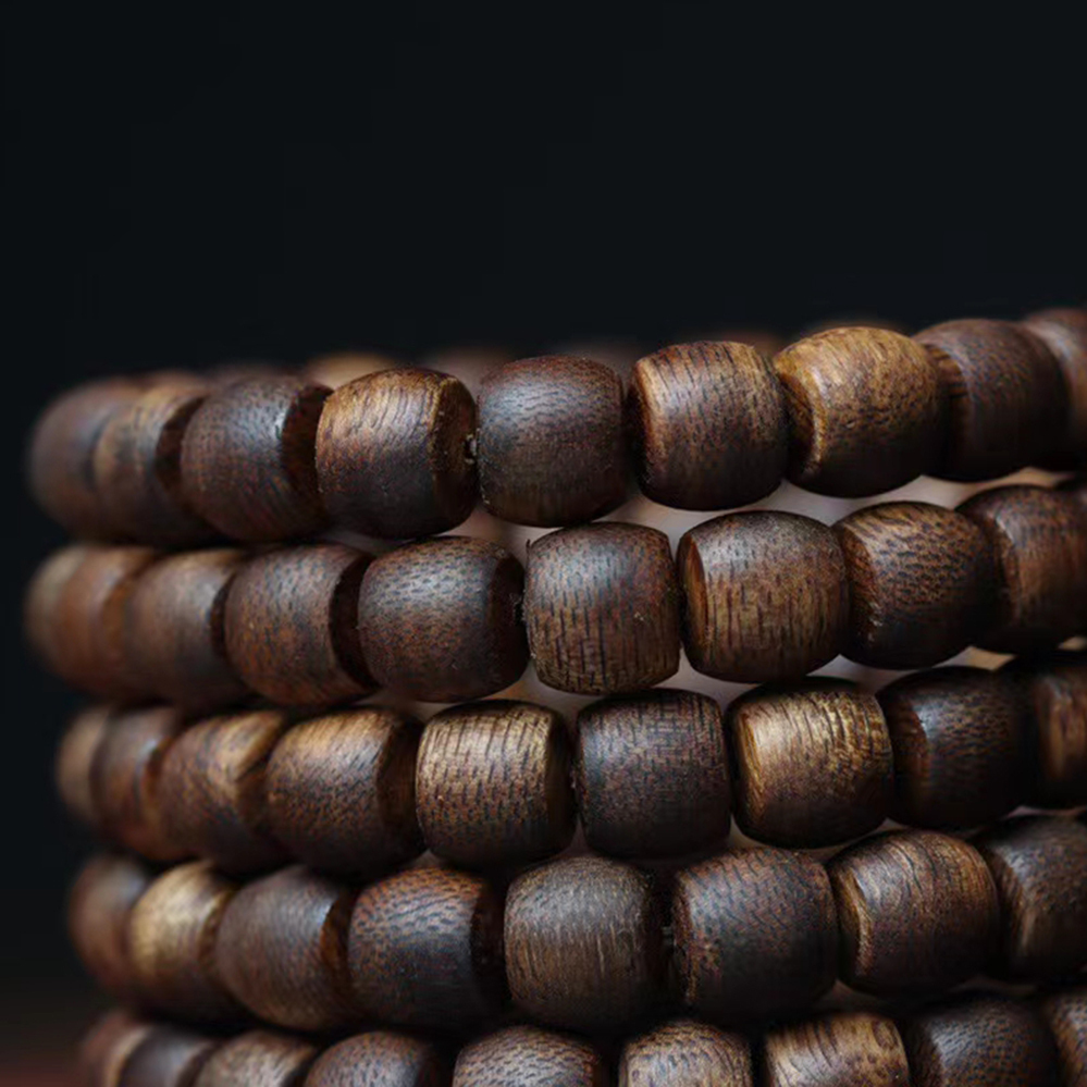 달리 베트남 나트랑 황 QINAN AGARWOOD 배럴 구슬 팔찌 남성 밀랍 팔찌 여성 문화 및 민족 스타일 액세서리 쥬얼리