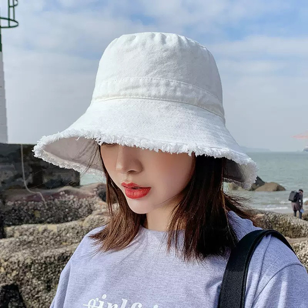 扎染渔夫帽纯棉diy手工材料儿童成人亲子特色帽子草木染蓝染蜡染