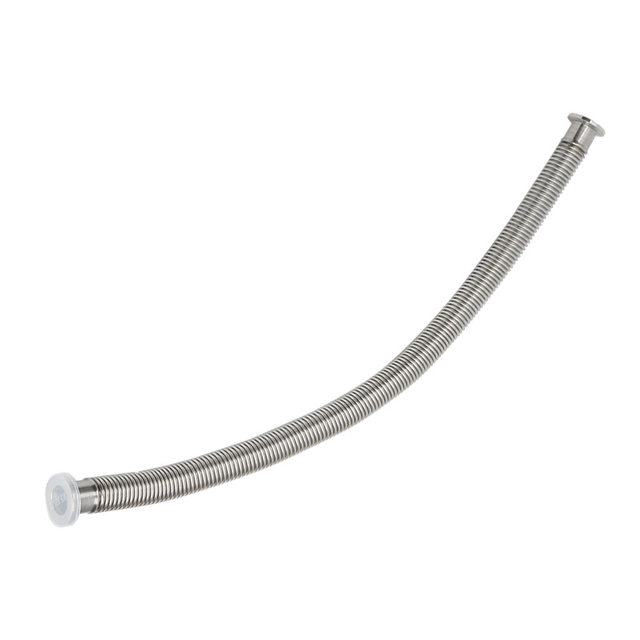 304 stainless steel metal flexible elastic vacuum corrugated tube KF16/25/40/50 helium detection customized length