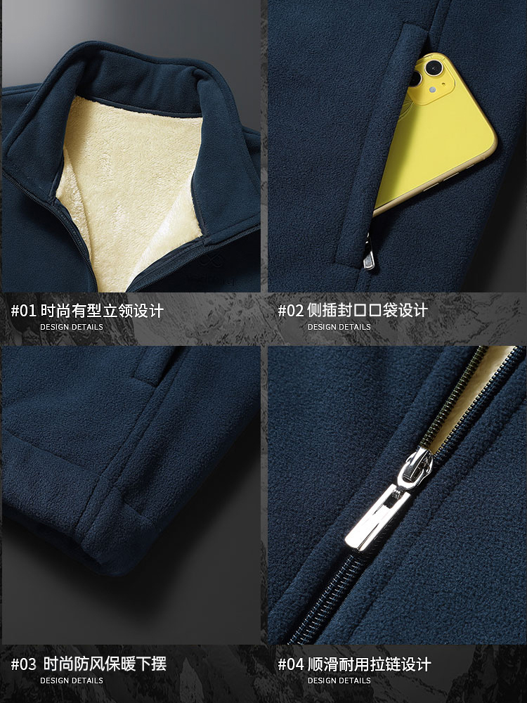 [BROKEN CODE BRAND CLEARANCE] [YEAR-END BENEFITS] FLEECE JACKET MENS CASUAL JACKET PLUS FLEECE THICKENED LAMBS FLEECE