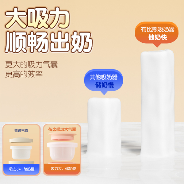 【抖音同款】布比熊电动吸奶器母乳智能按摩便携一体式静音挤奶 — 4