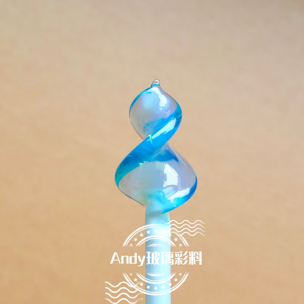 B18  新泰西斯水蓝色  烧玻璃彩料  灯工玻璃棒 彩色琉璃硬料