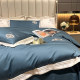 2021 new product 140 solid color long velvet cotton four-piece set pure cotton tribute satin embroidered quilt cover sheet-style bedding
