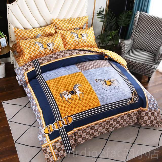 New luxury fairy nude a Tiansi B grinding sleeping hair four-piece set Ouhua high-end bed sheet princess quilt cover bedding