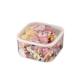 Children's hair accessories storage box desktop large capacity jewelry box with lid for girls' rubber band hairpin cute particles