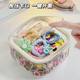 Children's hair accessories storage box desktop large capacity jewelry box with lid for girls' rubber band hairpin cute particles
