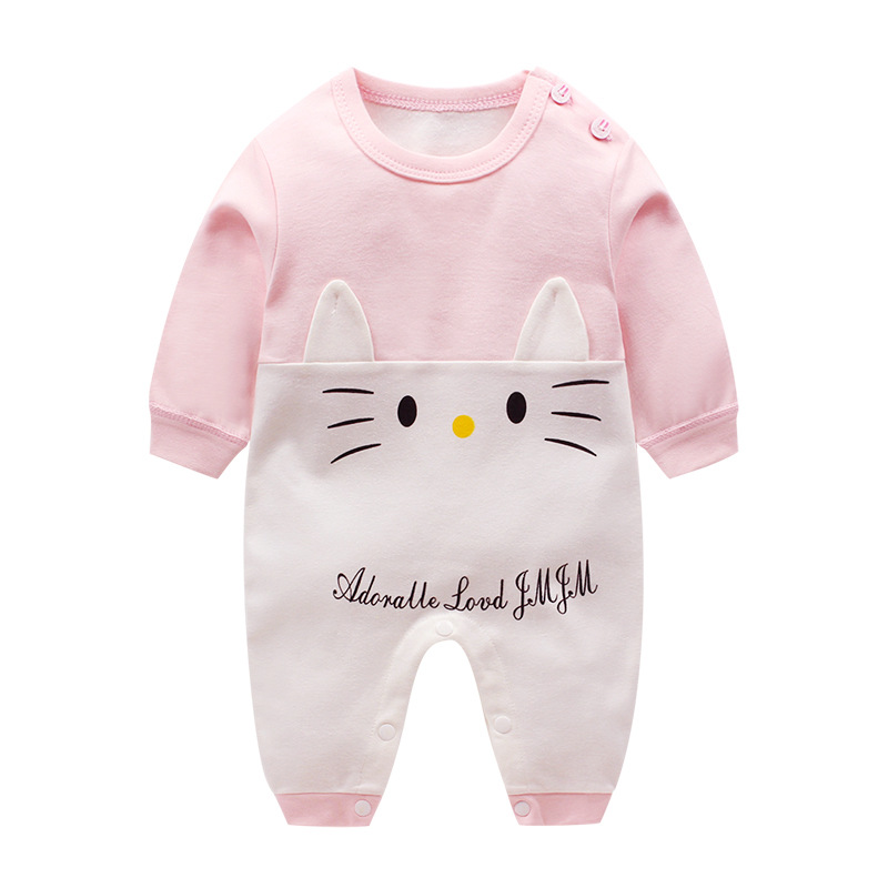2 FOLD DISCOUNT STORE NEWBORN ONESIES AUTUMN CLOTHES COTTON FULL MOON CRAWLING CLOTHES PAJAMAS CHILDRENS 0-2 YEARS OLD