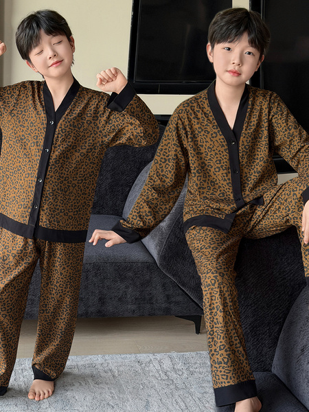 儿童睡衣男孩春秋款加厚2025新款中大童男童家居服秋冬季德绒套装