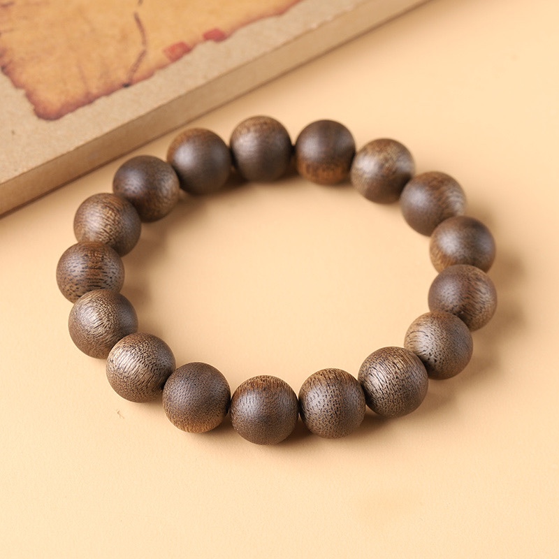 정통 천연 베트남 나트랑 바이 QINAN AGARWOOD 팔찌 남성용 잠수정 체스 NANWEN 불교 비즈 여성용 싱글 서클 팔찌