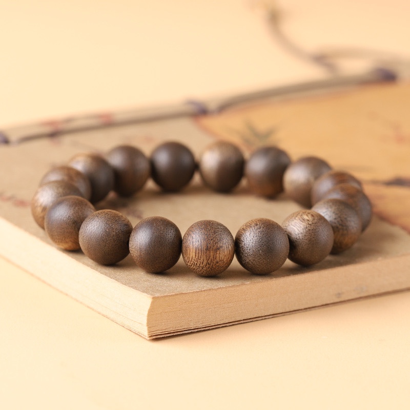 정통 천연 베트남 나트랑 바이 QINAN AGARWOOD 팔찌 남성용 잠수정 체스 NANWEN 불교 비즈 여성용 싱글 서클 팔찌