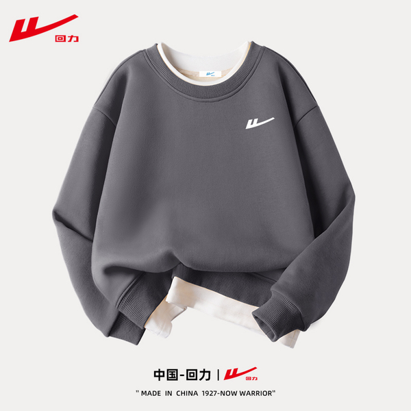回力儿童卫衣春秋男童运动长袖女童秋季男孩衣服中大童夏休闲秋装 — 4