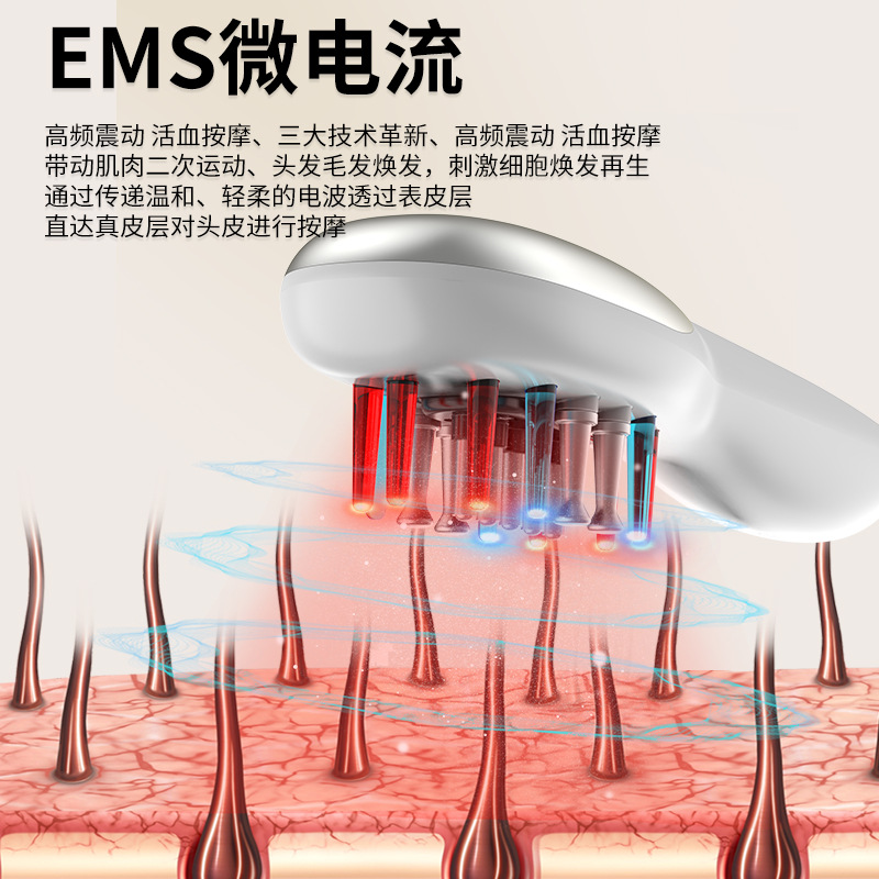 가정용 모발 성장 세럼 도입 장비 모발 관리 및 모발 건강 유물 적색 및 청색광 레이저 마사지 빗 손실 방지 모발 성장 장비