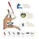 Custer CU-268 hand press sampler paper fabric fabric textile sample knife disc weight instrument