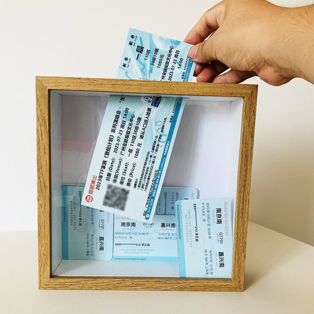 Train ticket concert scenic spot tickets movie tickets travel bus ticket record ticket stub photo frame storage time fragments