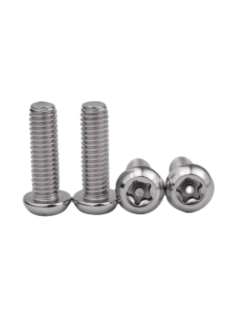 Pentagonal anti-theft screw with column 304 stainless steel flat round head five-star anti-tamping bolt M3-M6