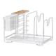 Cutting board kitchen-style integrated punch-free storage rack seat storage rack chopstick cage multi-function knife pot cover knife rack