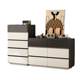 Creamy style chest of cabinets solid wood drawer cabinet bedroom bedside cabinet living room wall storage cabinet new storage cabinet
