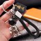 PERSONALITY LEATHER SAFE RICH CAR KEY PENDANT NET RED INS SPACE ASTRONAUT KEYCHAIN MALE AND FEMALE CREATIVITY