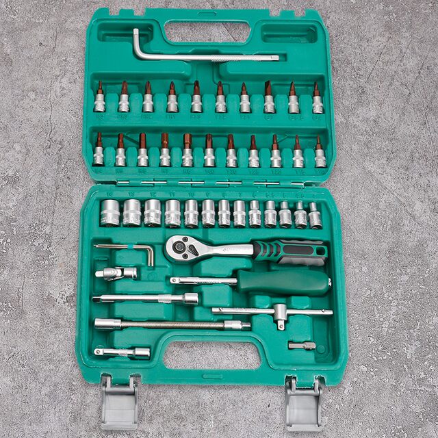 54-piece set hexagonal sleeve tool combination auto repair Xiaofei fast ratchet wrench set home tool box
