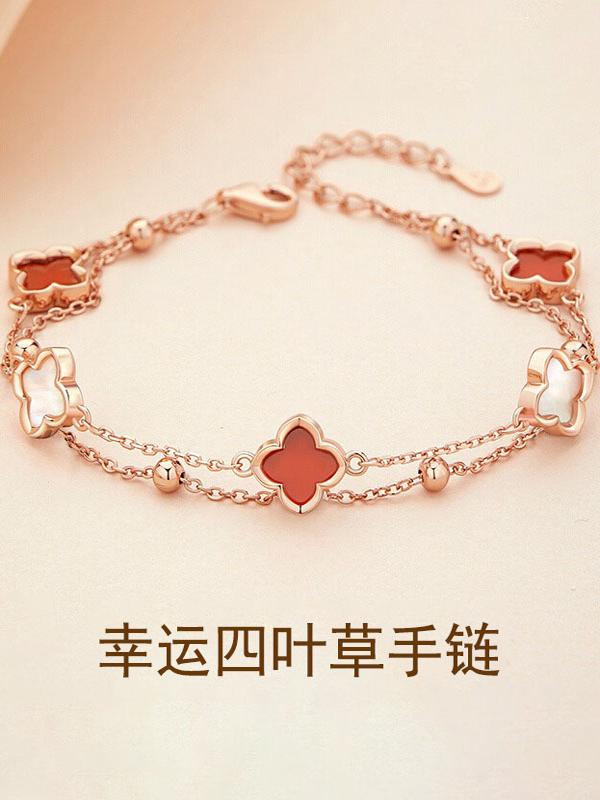 Chow Tai Fook | Браслет из натурального стерлингового серебра, Подарок девушке на День рождения Изображение 1