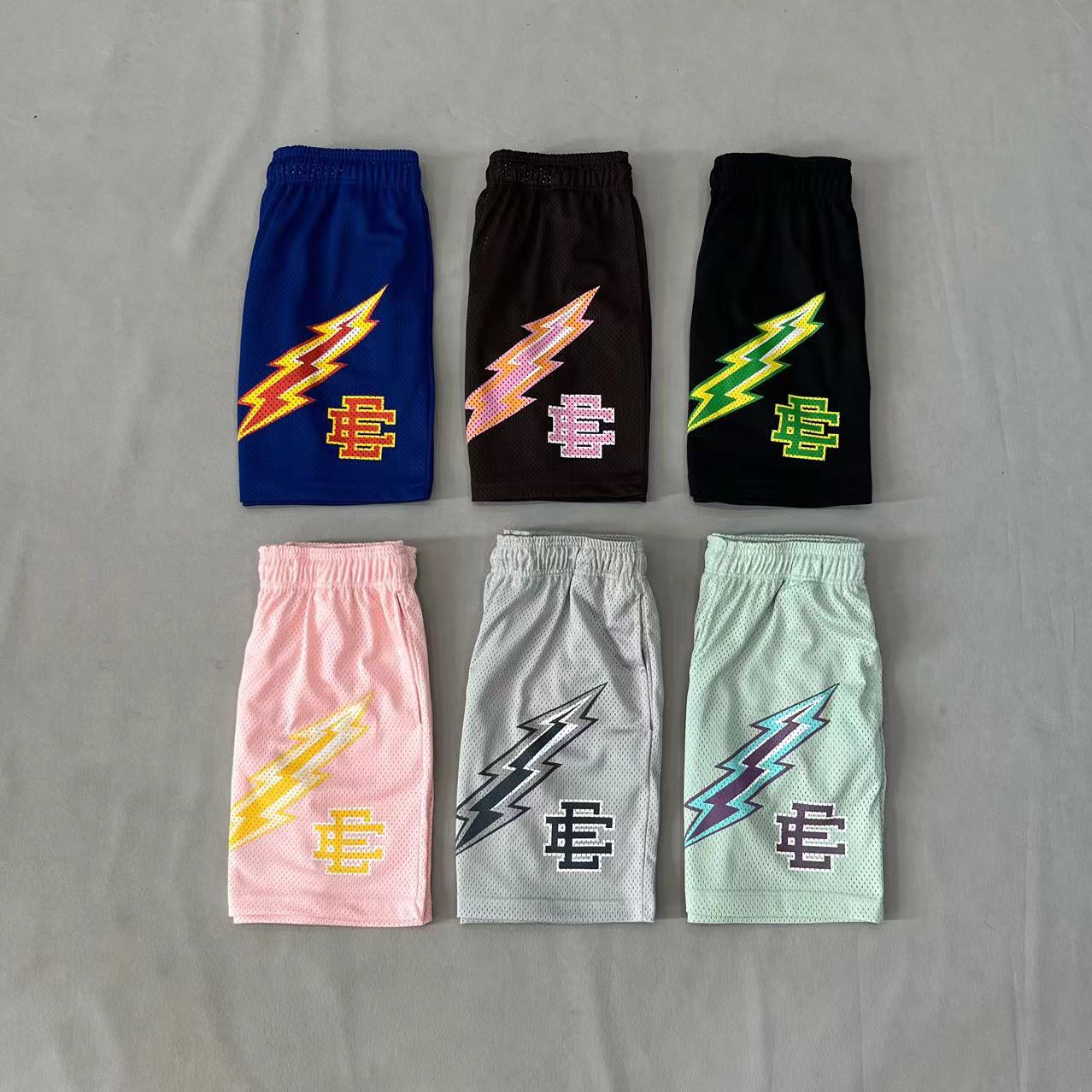 EUROPE AND AMERICA EE SHORTS 24SS LIGHTNING SERIES MENS AND WOMENS COUPLES VERSATILE HIGH STREET HOT SLACKS