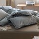 Nordic solid color cotton four-piece quilt cover bed cover sheet single bedding three-piece bedding bedding