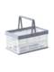 Foldable storage basket Shopping basket Fruit and vegetable storage frame Outdoor picnic basket Plastic