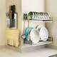 Punch-free kitchen storage rack 304 stainless steel bowl, plate, seasoning knife, chopstick cage storage rack