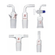三爱思弯形玻璃抽气接头直口塞14 19 29 34 40 50具双耳钩90度抽