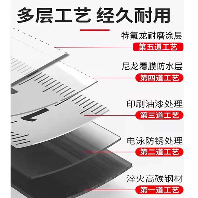 宏迪卷尺 5.5米极小自动锁高精度尼龙耐磨圈盒尺家用钢尺10米公制