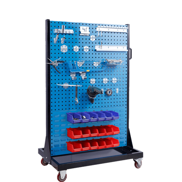 Hardware storage mobile room sorting storage shelf tool storage rack square hole hanging plate hole fixing single