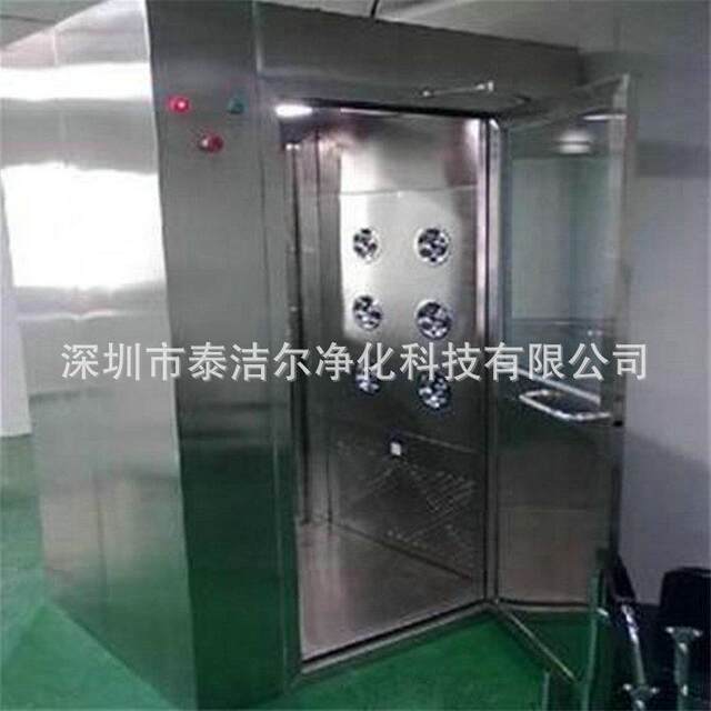 Customized stainless steel automatic door air shower room cold plate paint air shower door single person single hair shower room manufacturer