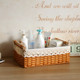 Imitation rattan woven willow bamboo storage basket mask storage box rectangular snack frame desktop Japanese large storage basket