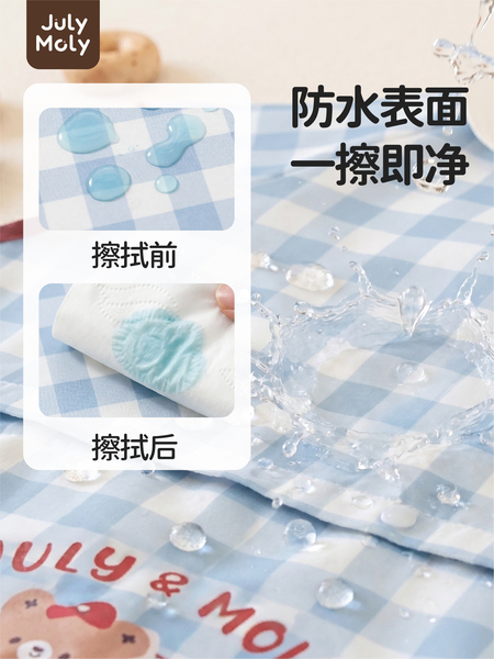 JulyMoly一体式餐椅罩衣宝宝吃饭围兜婴儿辅食饭兜防水儿童围裙 — 4