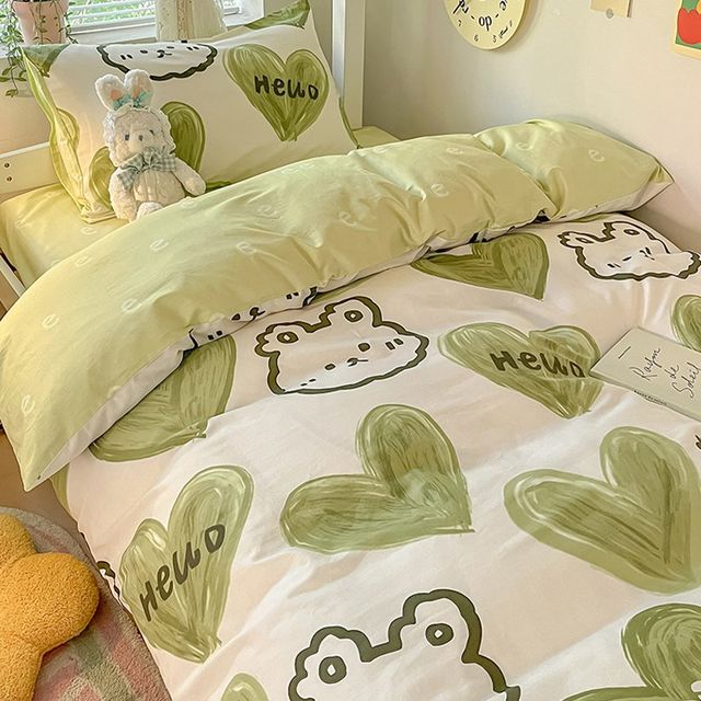 Cotton Student A dormitory single bed sheet three-piece set four bedding quilt cover bedroom top and bottom bunk 0.9m one meter