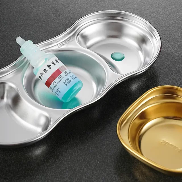 304 stainless steel seasoning dish Korean barbecue hot pot dipping dish seasoning dish vinegar dish two grid three grid kimchi dish