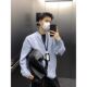 Winter retro warm V-neck solid color lazy sweater A men's casual pullover jacket autumn couple sweater high-end