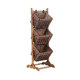 Storage basket Solid wood rattan hanging basket storage rack Floor-mounted bedroom storage rack Multi-layer storage rack Simple modern living room