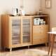 Side cabinet against the wall integrated cabinet living room tea cabinet log Japanese storage cabinet storage cupboard household kitchen cabinet