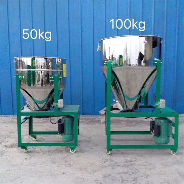 Mixing mixed grains and grains evenly, mixing plastic particles color mixer, three-phase electric stainless steel mixing barrel